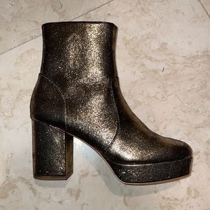 UO Gold Sparkly Boots